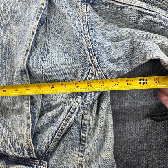 Vintage Levis Acid Wash Denim Trucker Jacket Made in USA Blue 75068-0510 XL Mens - Picture 12 of 13